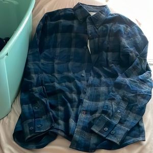 Navy Blue Mens flannel